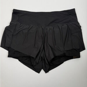 Lululemon Speed Up Short Black Dual Layer Size 6 zip pocket Running